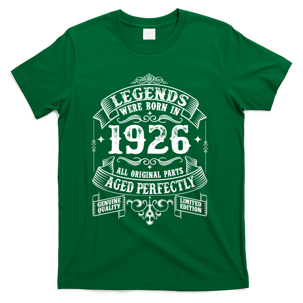 100th Birthday Vintage Scroll Border Legends Were Born Age product image 4
