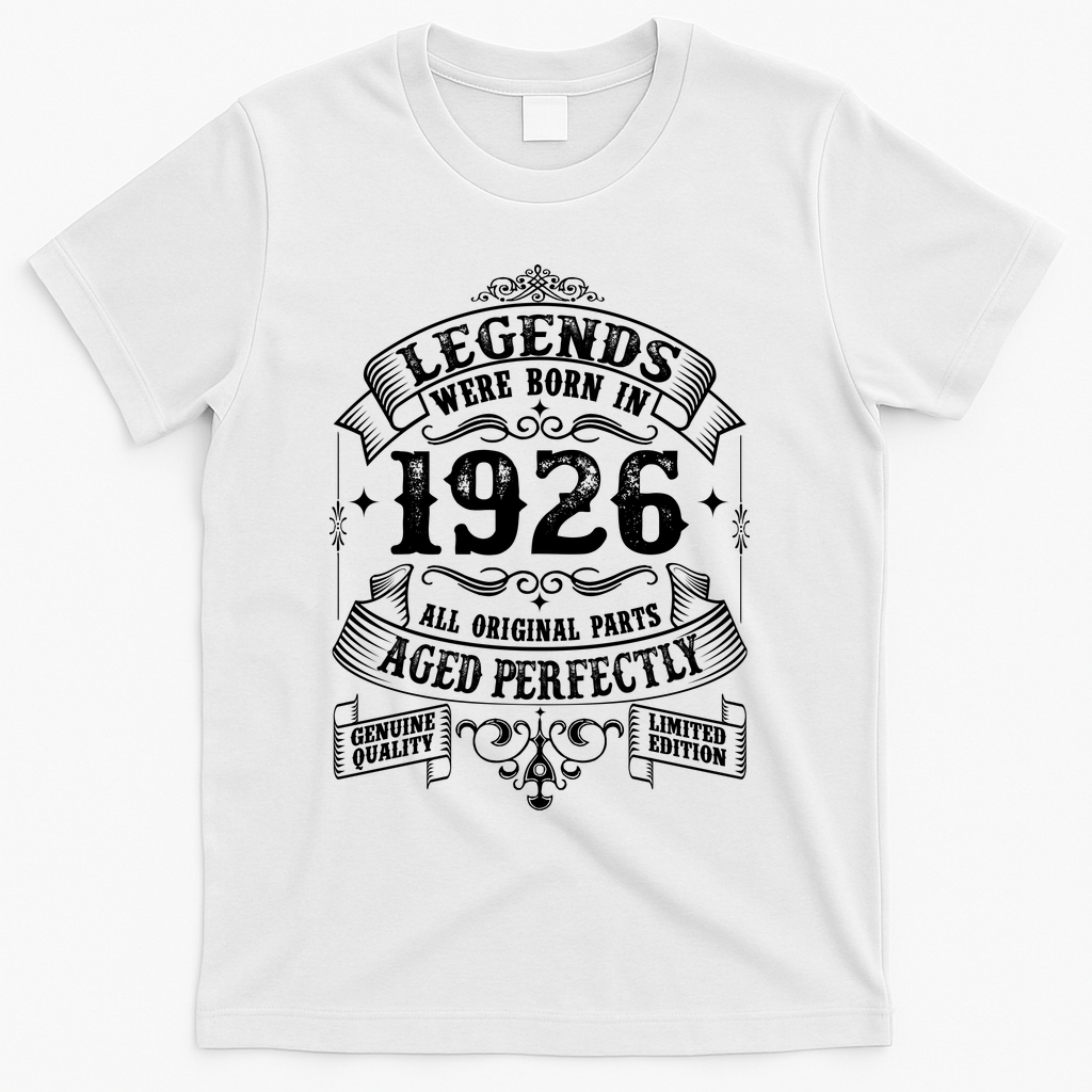 100th Birthday Vintage Scroll Border Legends Were Born Age product image 1