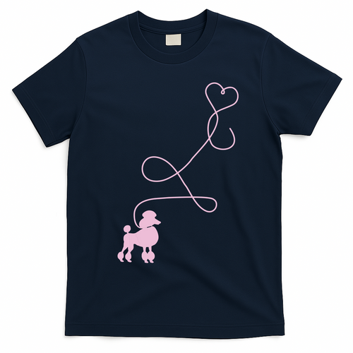 1950s Sock Hop Costume Dog Cute Poodle Heart T-Shirt