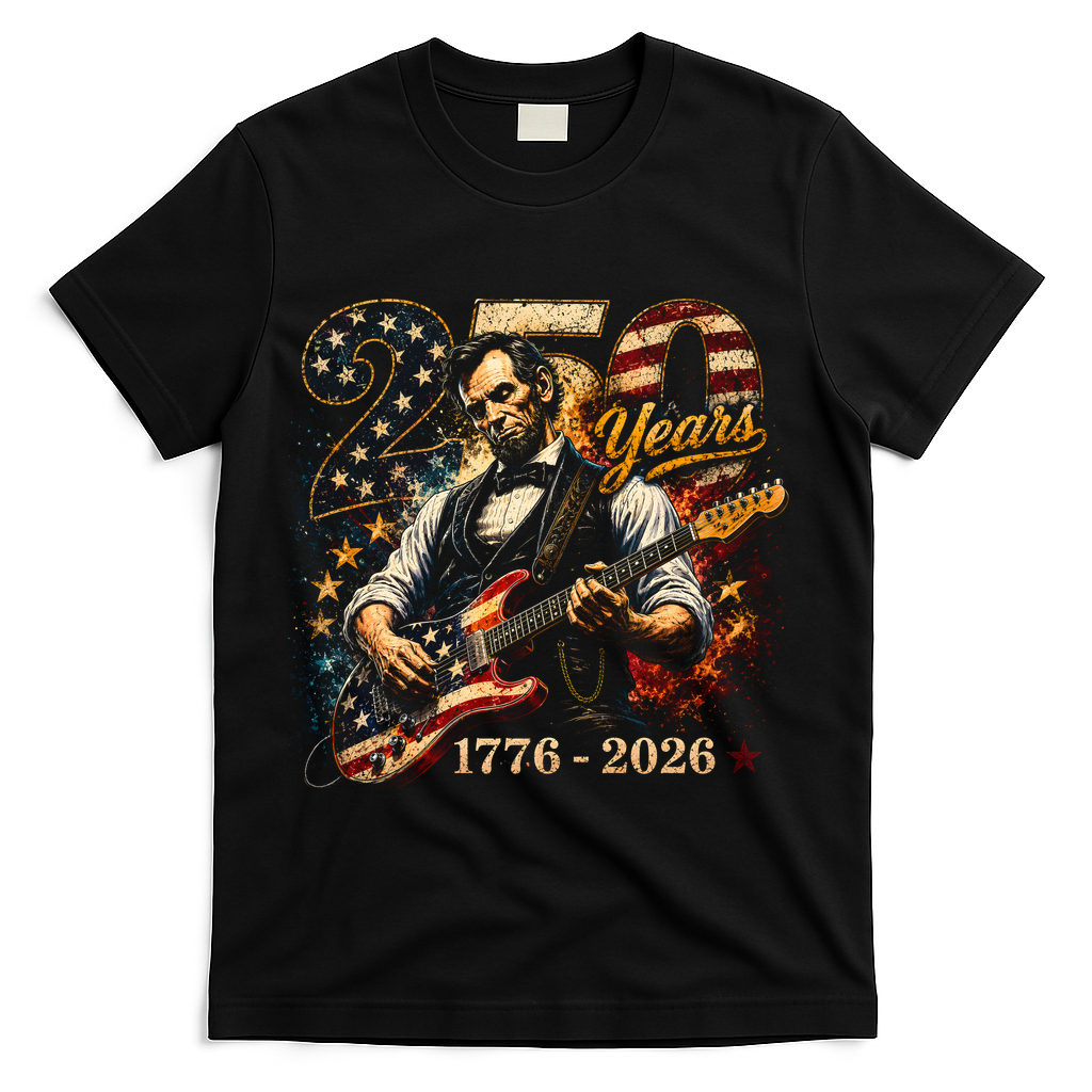 250 Years Abe Lincoln Playing Guitar 250th Anniversary product image 2