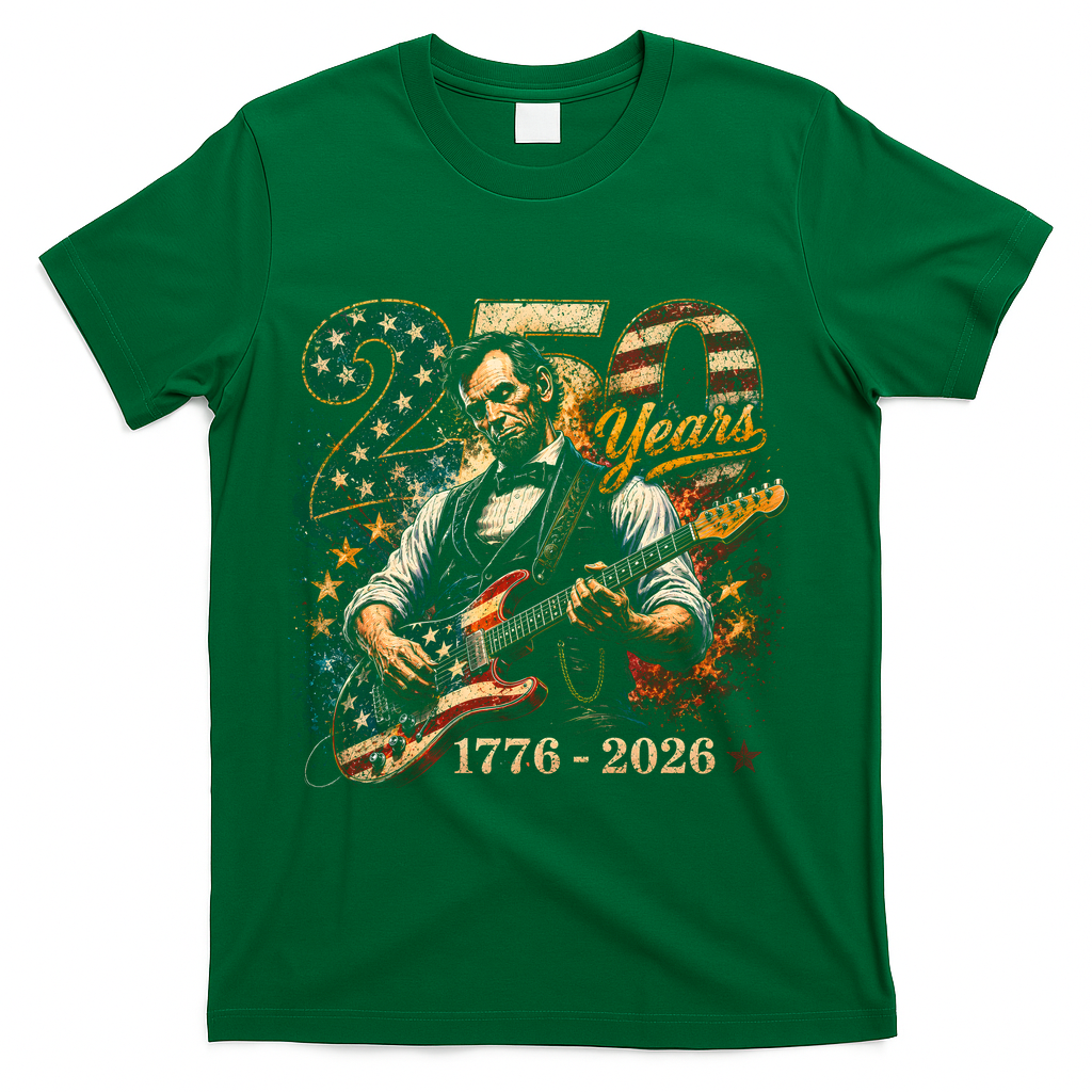 250 Years Abe Lincoln Playing Guitar 250th Anniversary product image 4