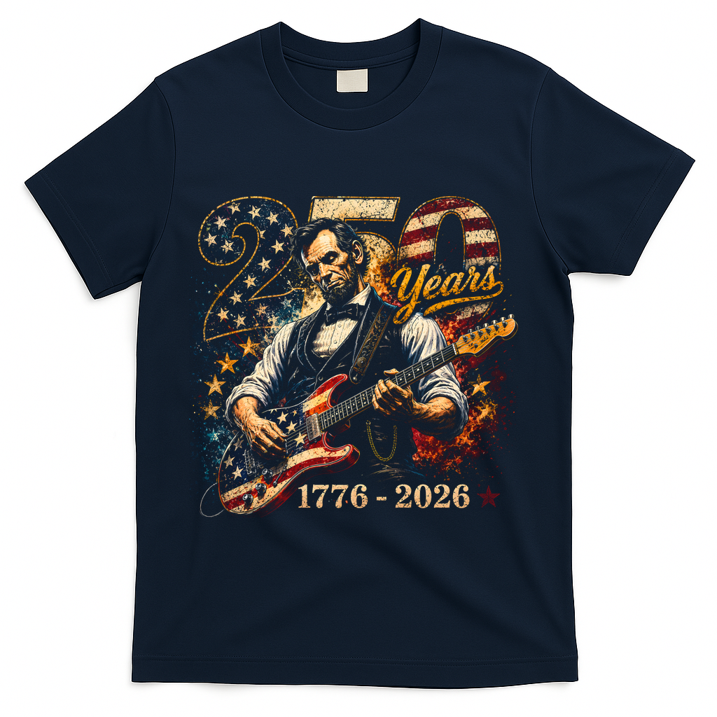 250 Years Abe Lincoln Playing Guitar 250th Anniversary product image 3
