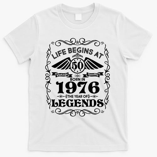 50th Birthday Life Begins At 50 Born In 1976 The Year Of product image 2
