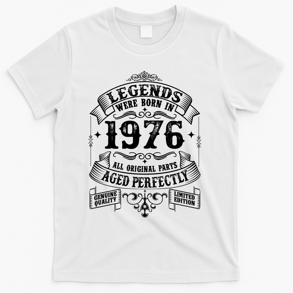 50th Birthday Vintage Scroll Border Legends Were Born Age product image 1