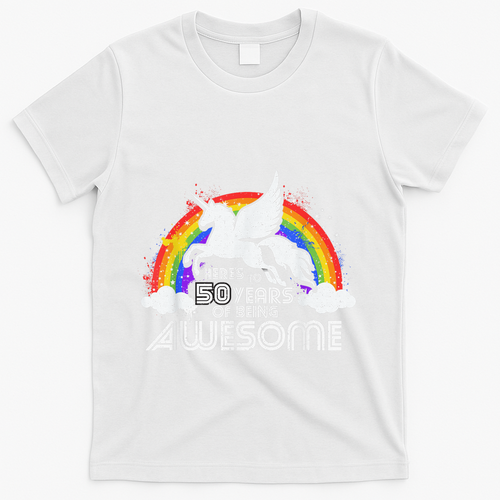 50 Years Of Being Awesome Unicorn Rainbow 50th Birthday product image 2