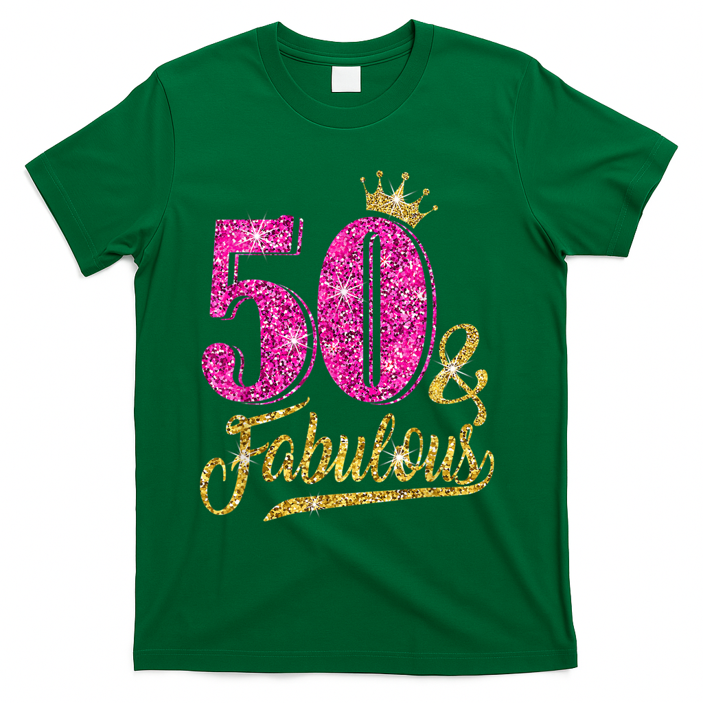 50 Years Old Gift 50 & Fabulous 50th Birthday Pink Crown product image 4