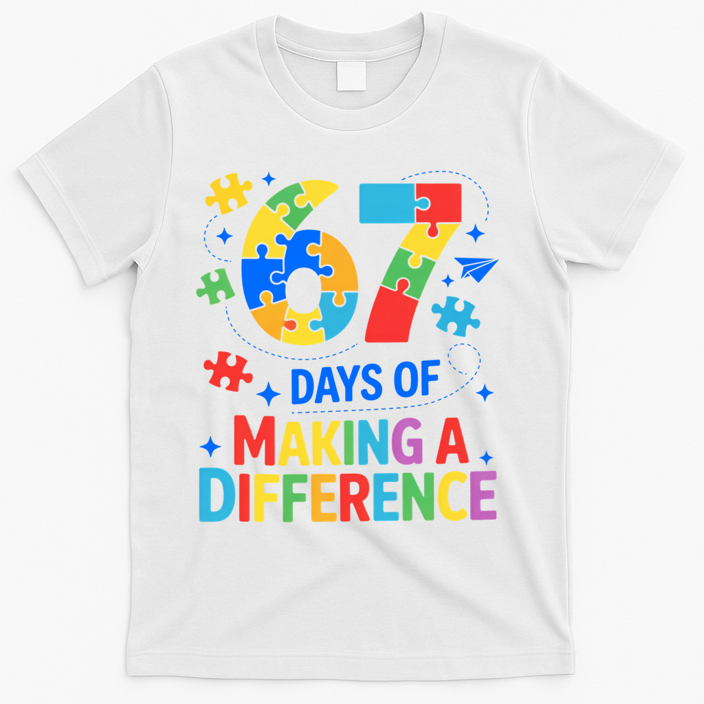 67 Days Of Making A Difference 6-7 Meme Autism Awareness product image 1