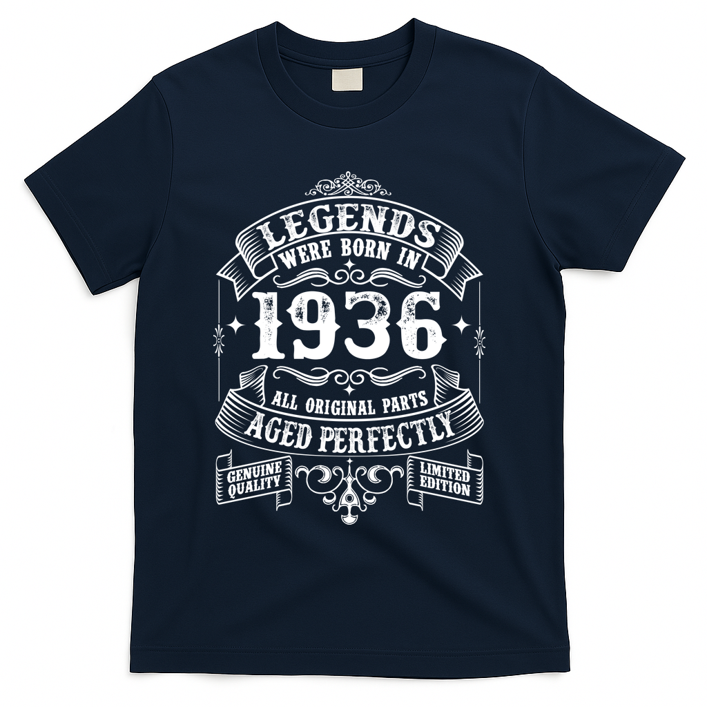 90th Birthday Vintage Scroll Border Legends Were Born Age product image 3