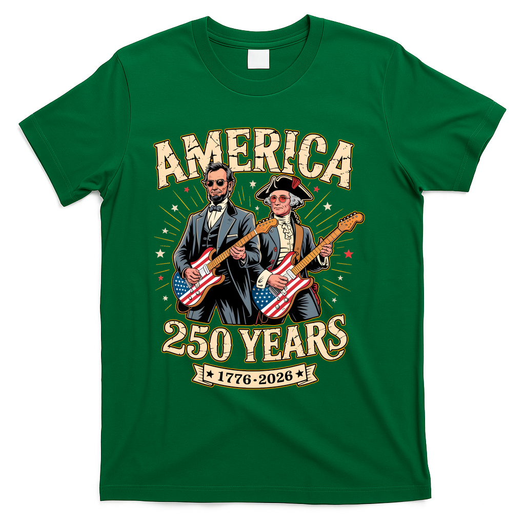America 250 Years 1776-2026 Funny Lincoln Washington Rock product image 4