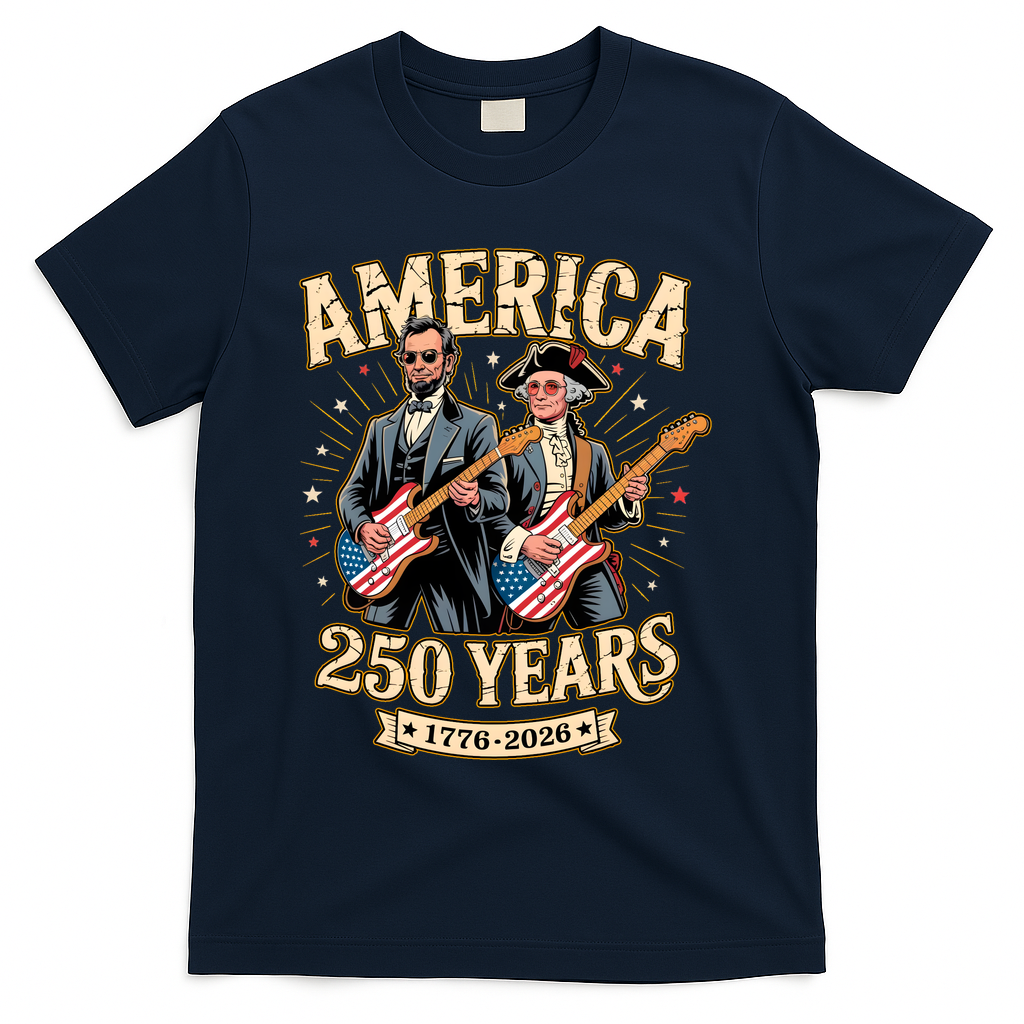 America 250 Years 1776-2026 Funny Lincoln Washington Rock product image 3