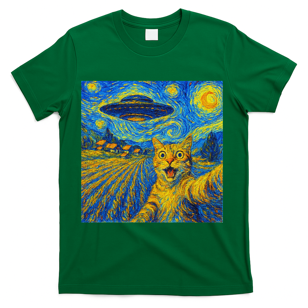 Alien Invasion Starry Night Cool Cat Lovers Gift Idea product image 4
