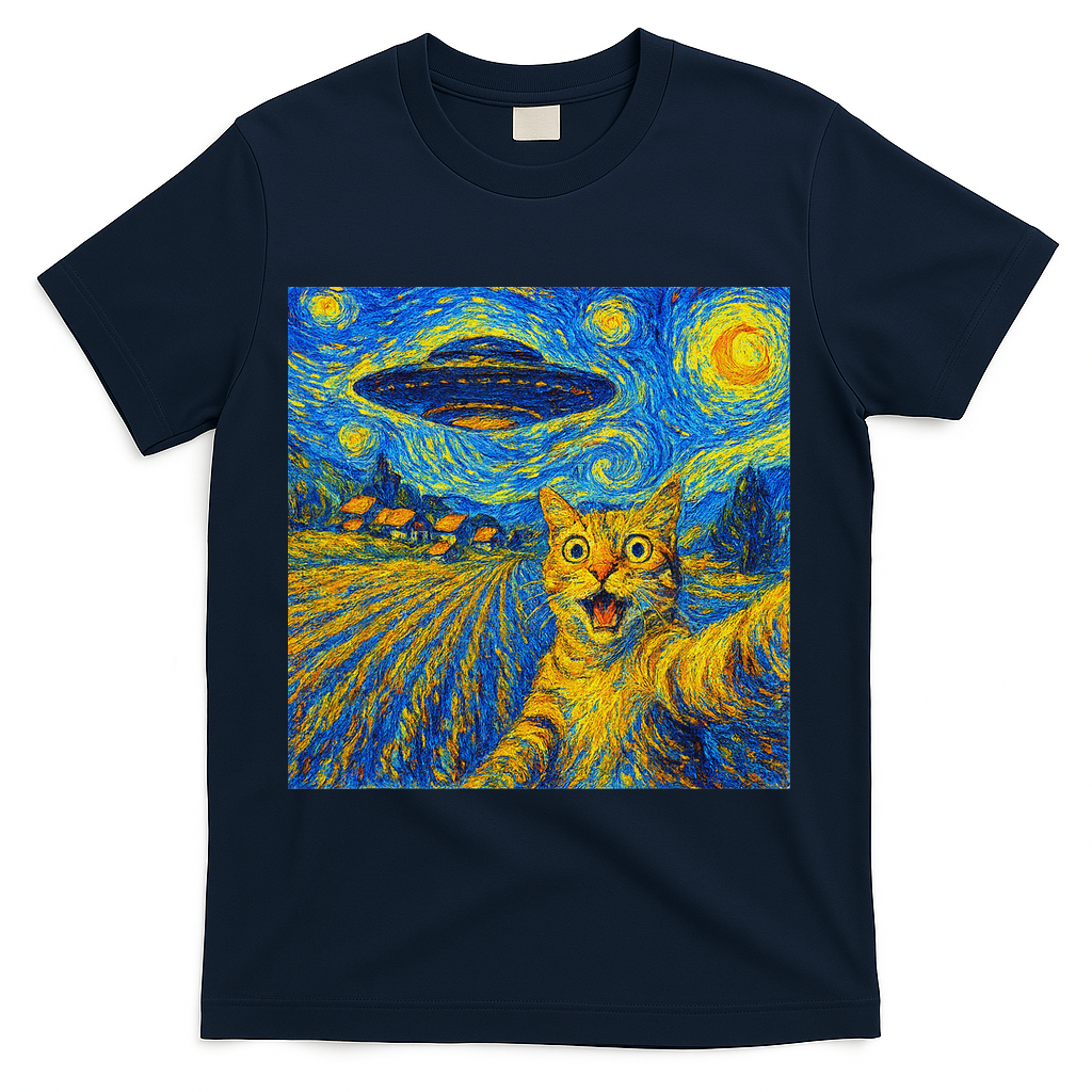 Alien Invasion Starry Night Cool Cat Lovers Gift Idea product image 3