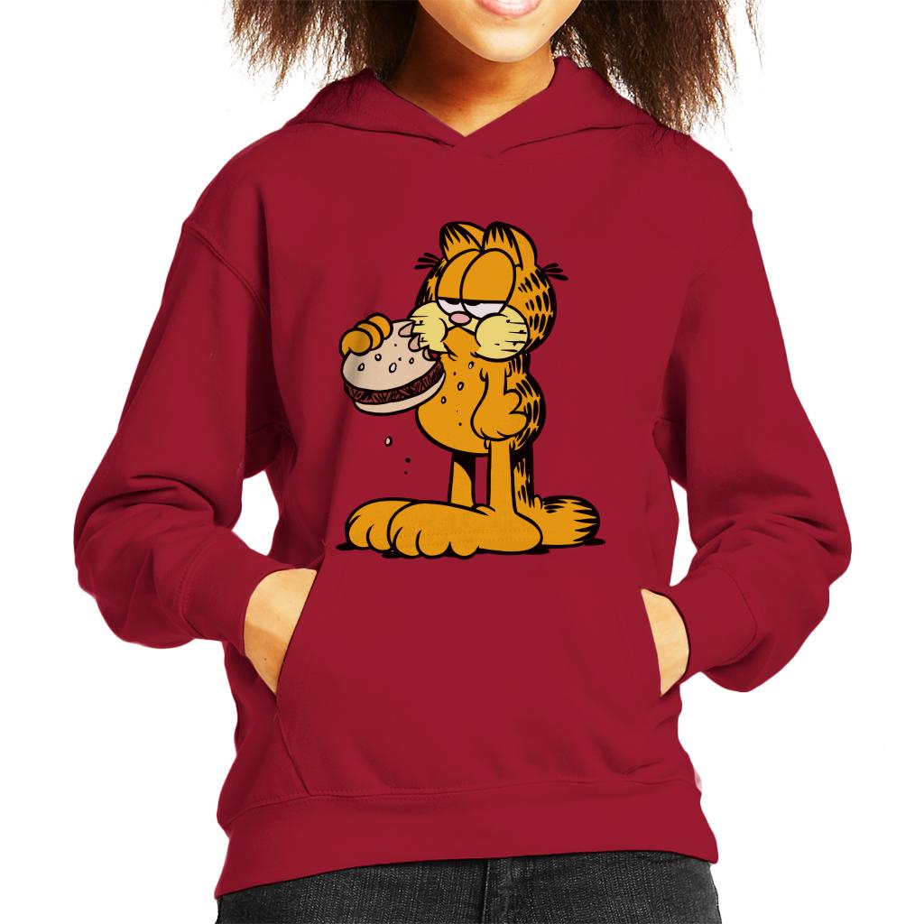 Garfield Eating Burger Kid's Hooded Sweatshirt product image 1