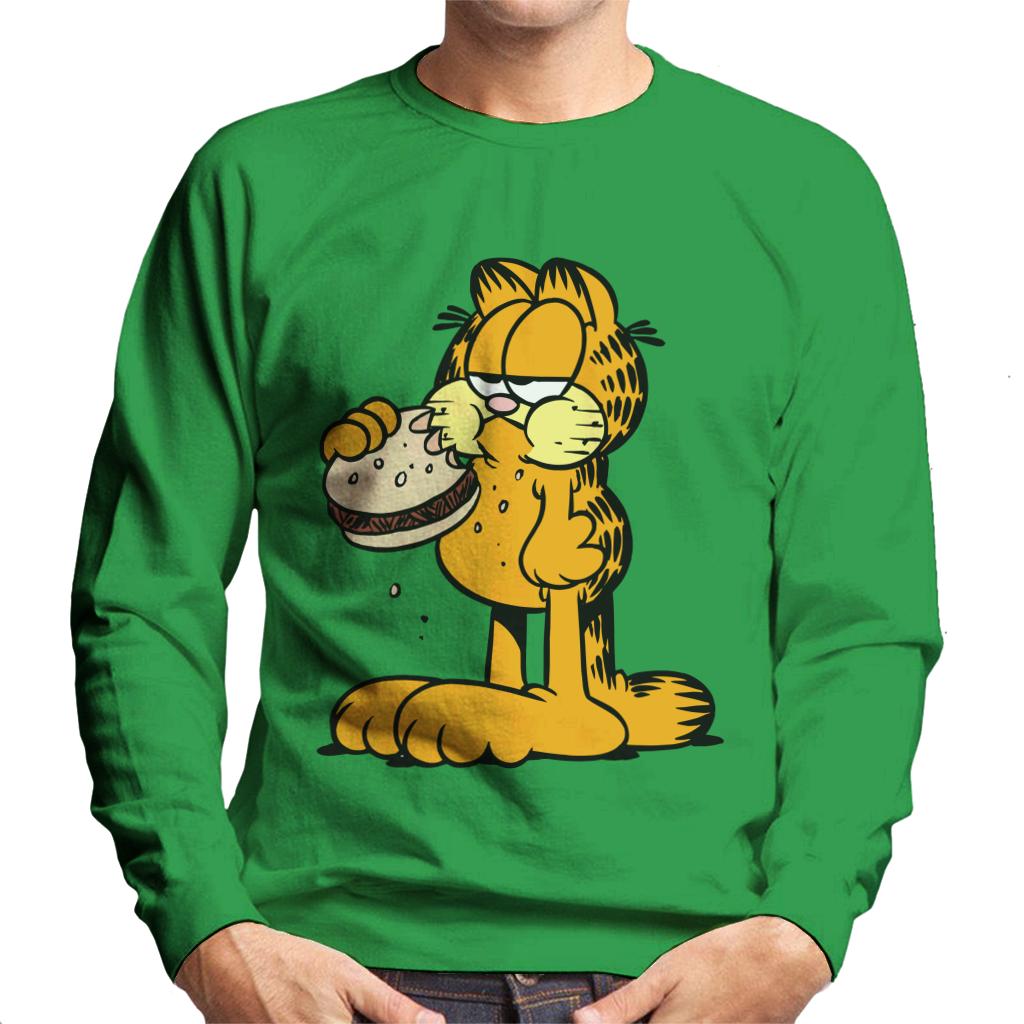 Garfield Eating Burger Men's Sweatshirt product image 4