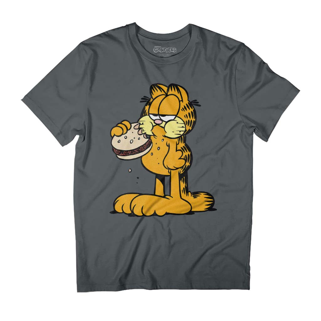 Garfield Eating Burger Men's T-Shirt product image 1