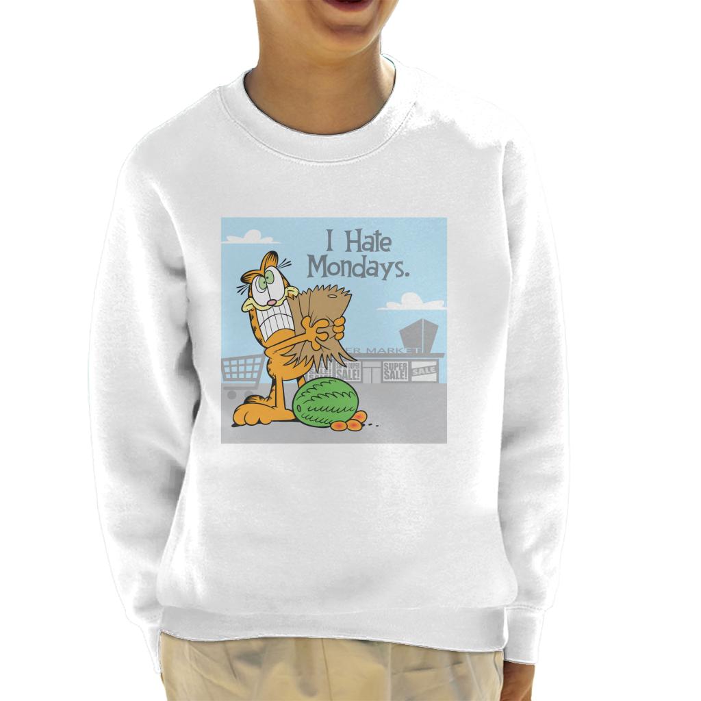 Garfield Grocery Shopping Hate Mondays Kid's Sweatshirt product image 6