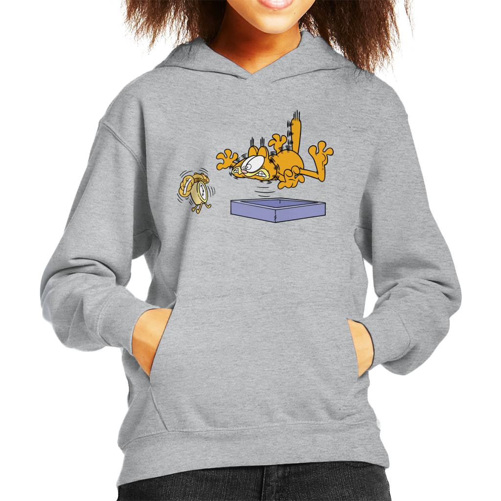 Garfield Alarm Clock Wake Up Kid's Hooded Sweatshirt product image 1