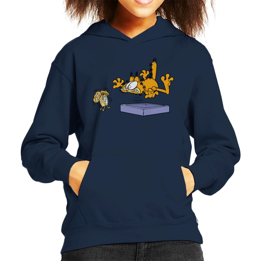 Garfield Alarm Clock Wake Up Kid's Hooded Sweatshirt product image 4