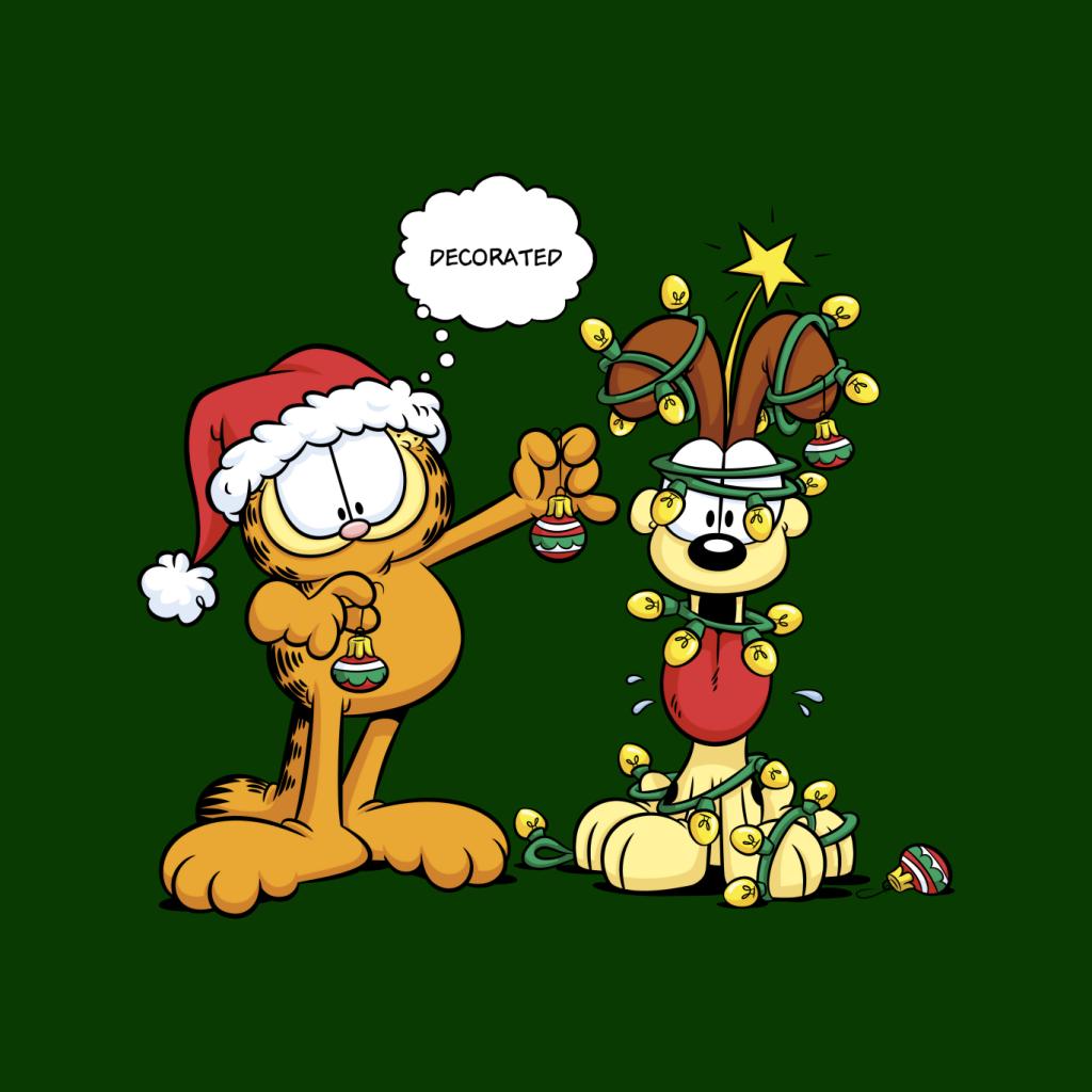 Garfield Christmas Odie Decorated Men's Hooded Sweatshirt product image 7