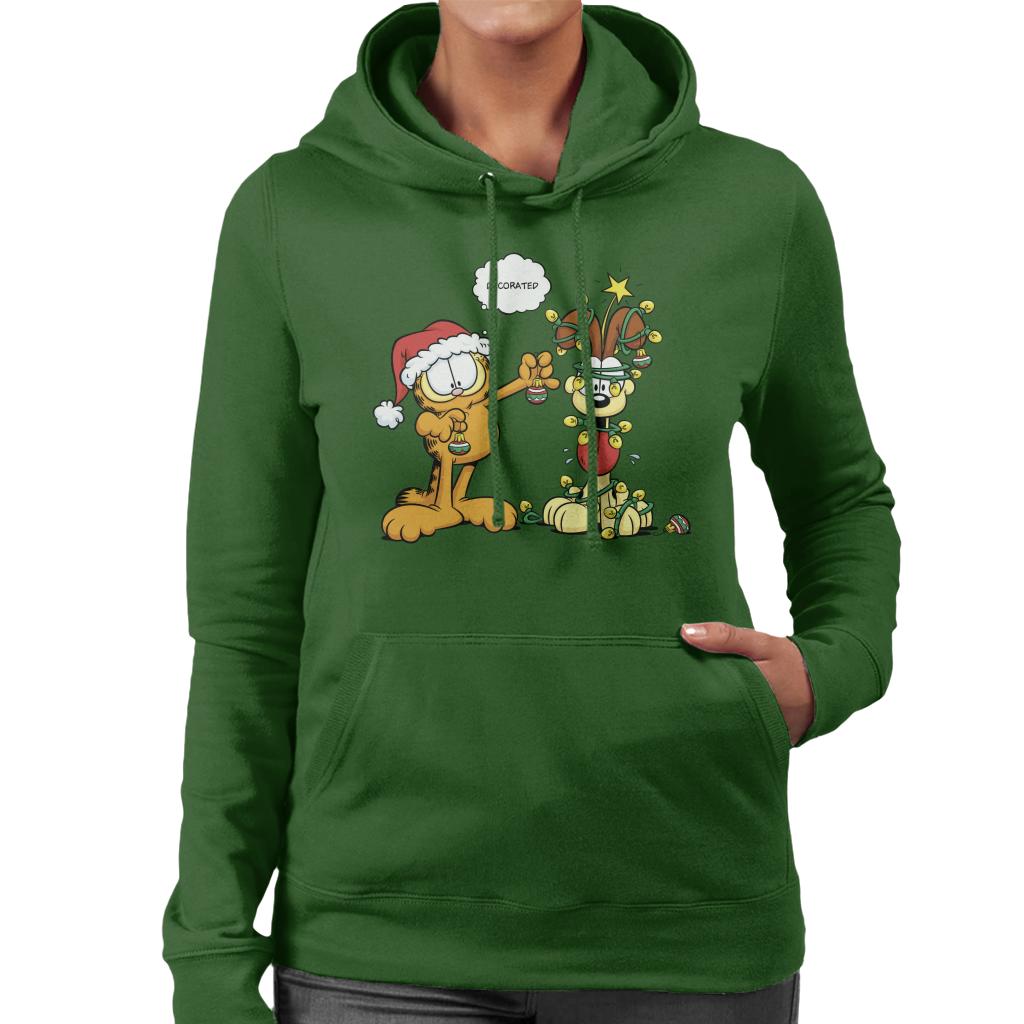 Garfield Christmas Odie Decorated Women's Hooded Sweatshirt product image 6