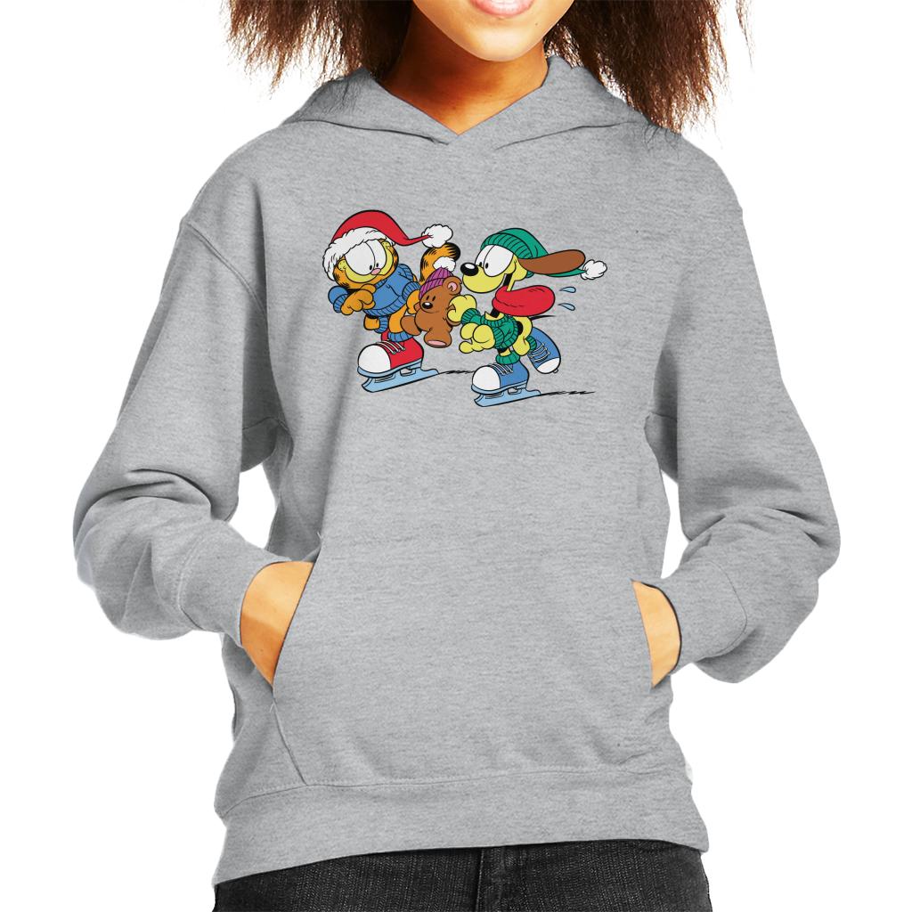 Garfield And Odie Christmas Ice Skating Kid's Hooded product image 1