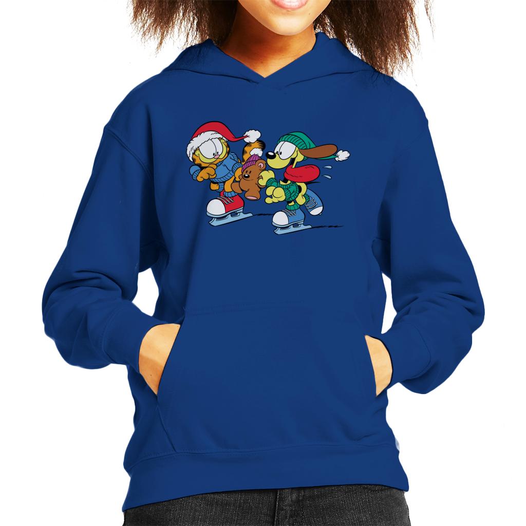 Garfield And Odie Christmas Ice Skating Kid's Hooded product image 4