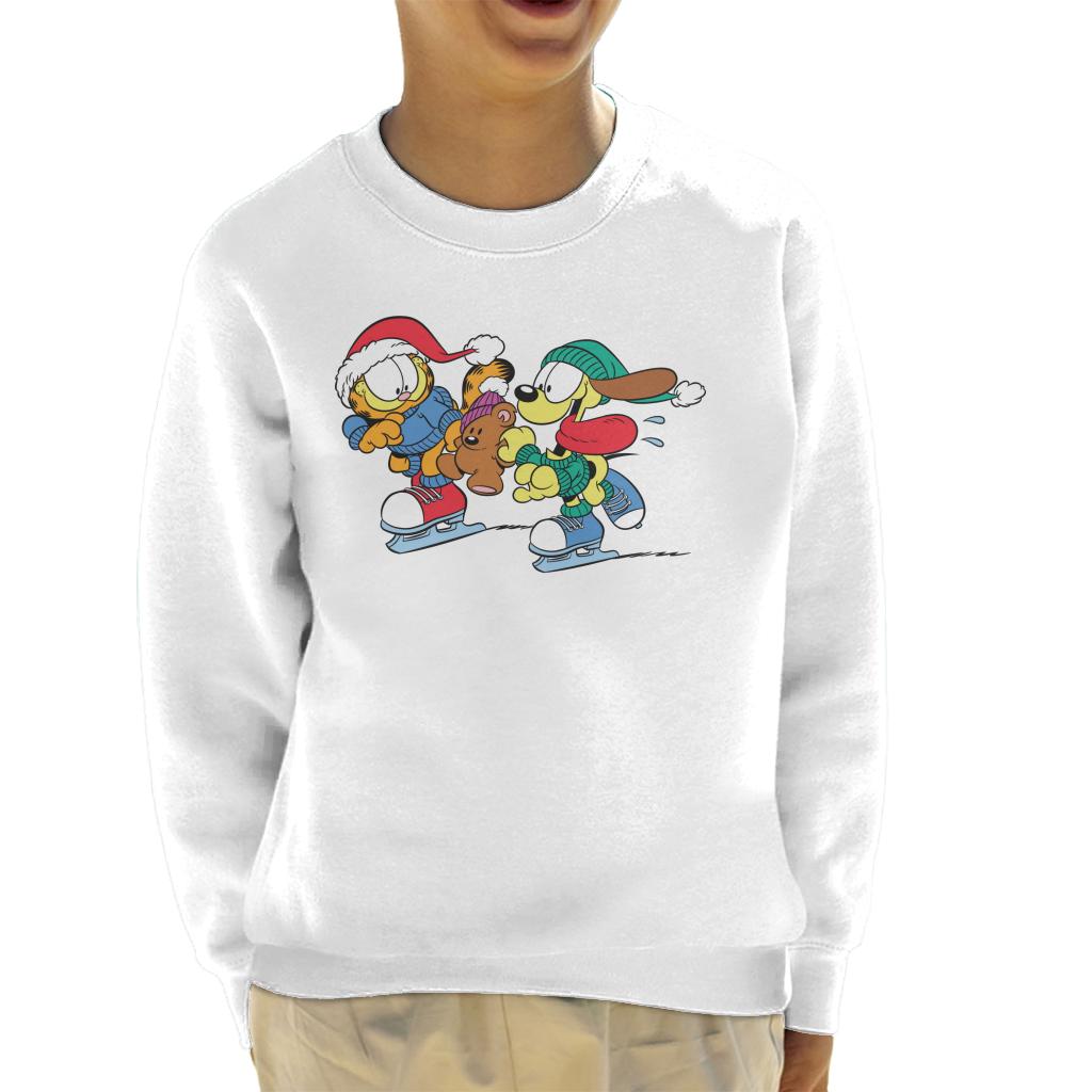 Garfield And Odie Christmas Ice Skating Kid's Sweatshirt product image 6