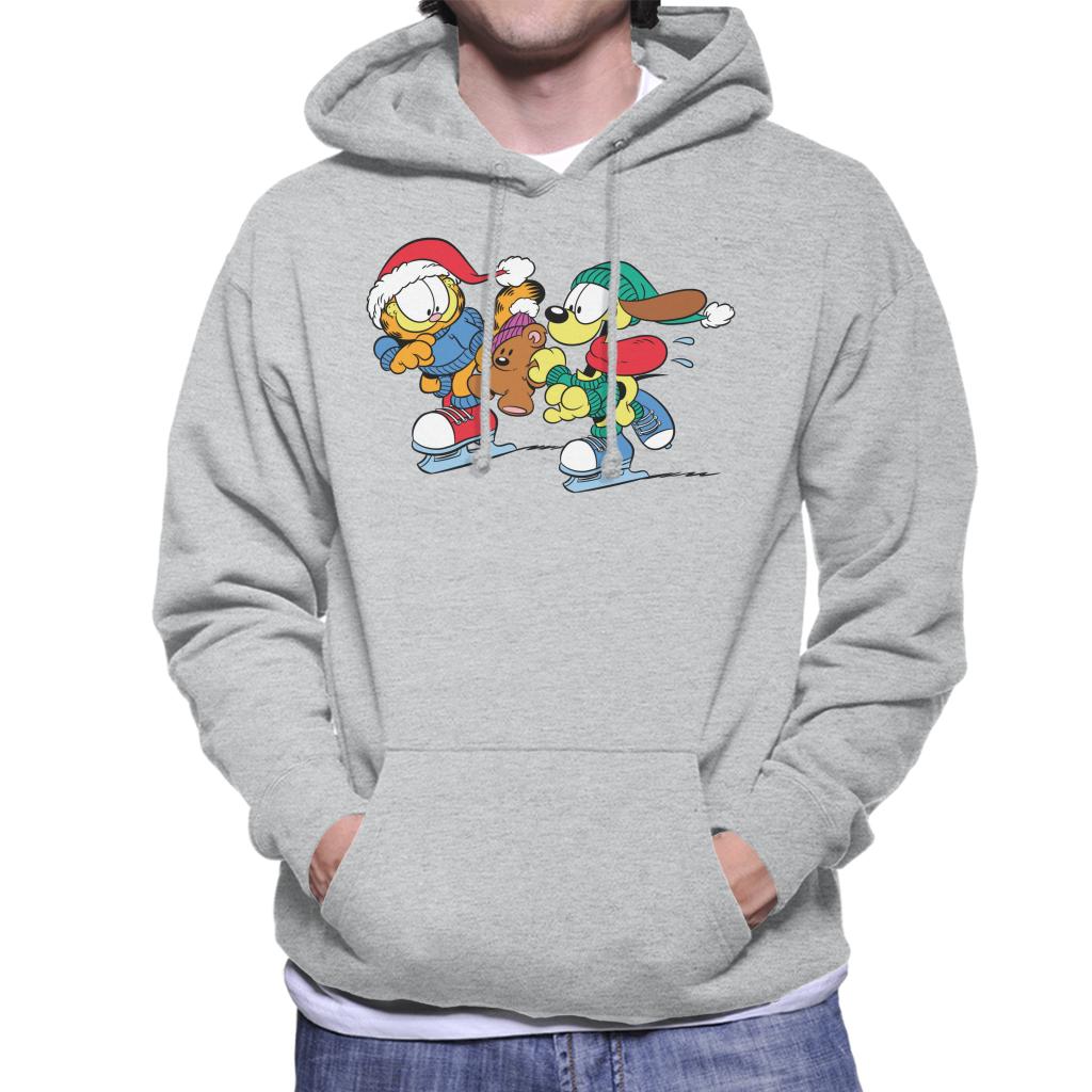 Garfield And Odie Christmas Ice Skating Men's Hooded product image 1