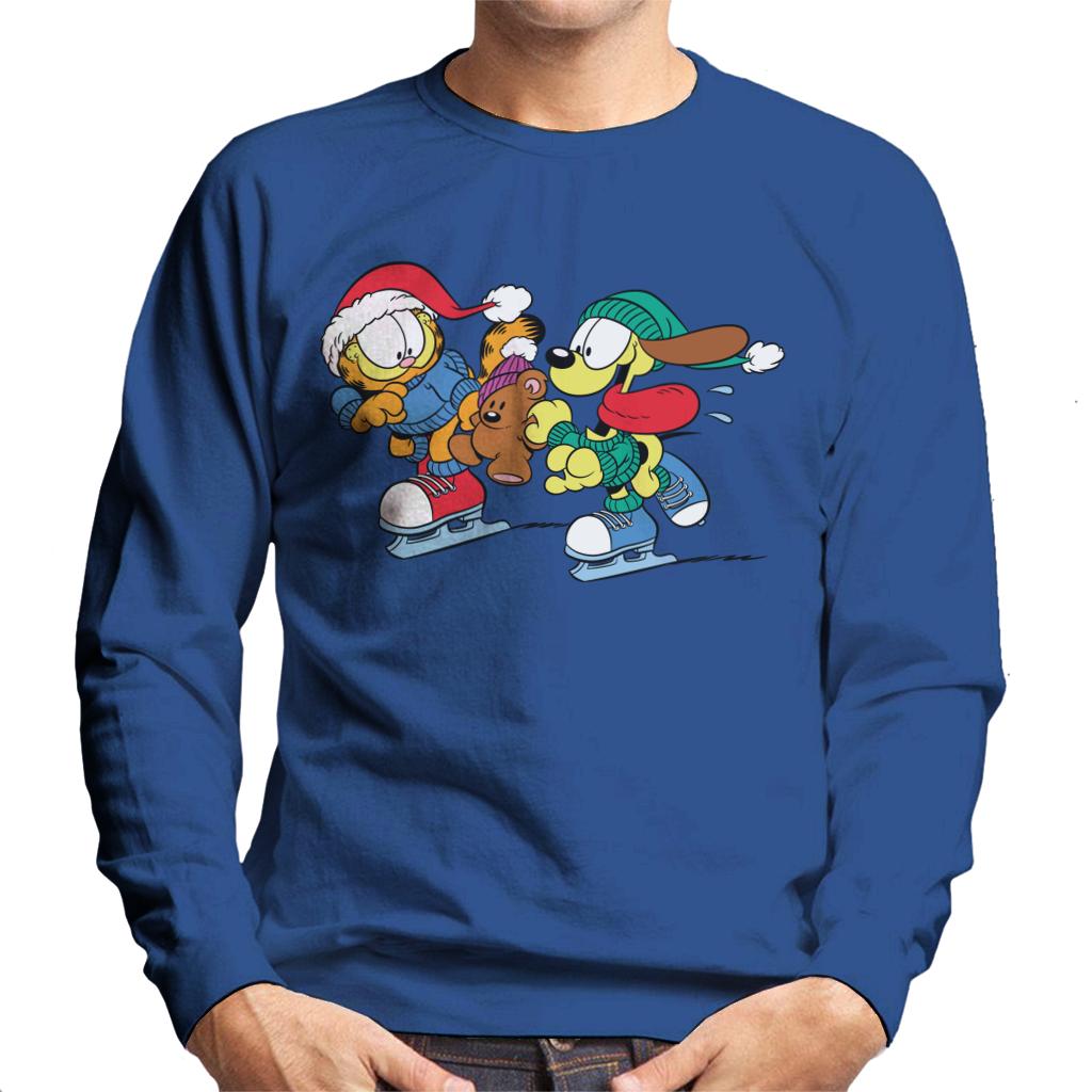 Garfield And Odie Christmas Ice Skating Men's Sweatshirt product image 6