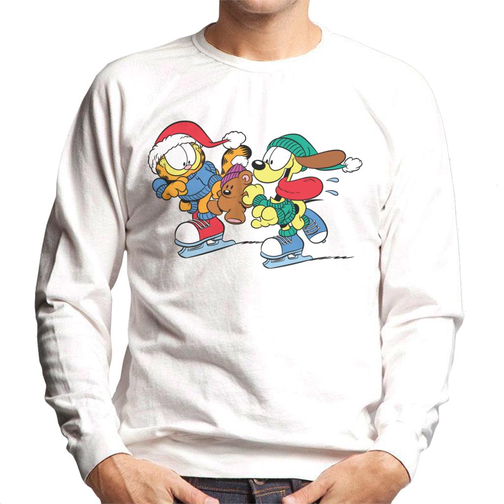 Garfield And Odie Christmas Ice Skating Men's Sweatshirt product image 4