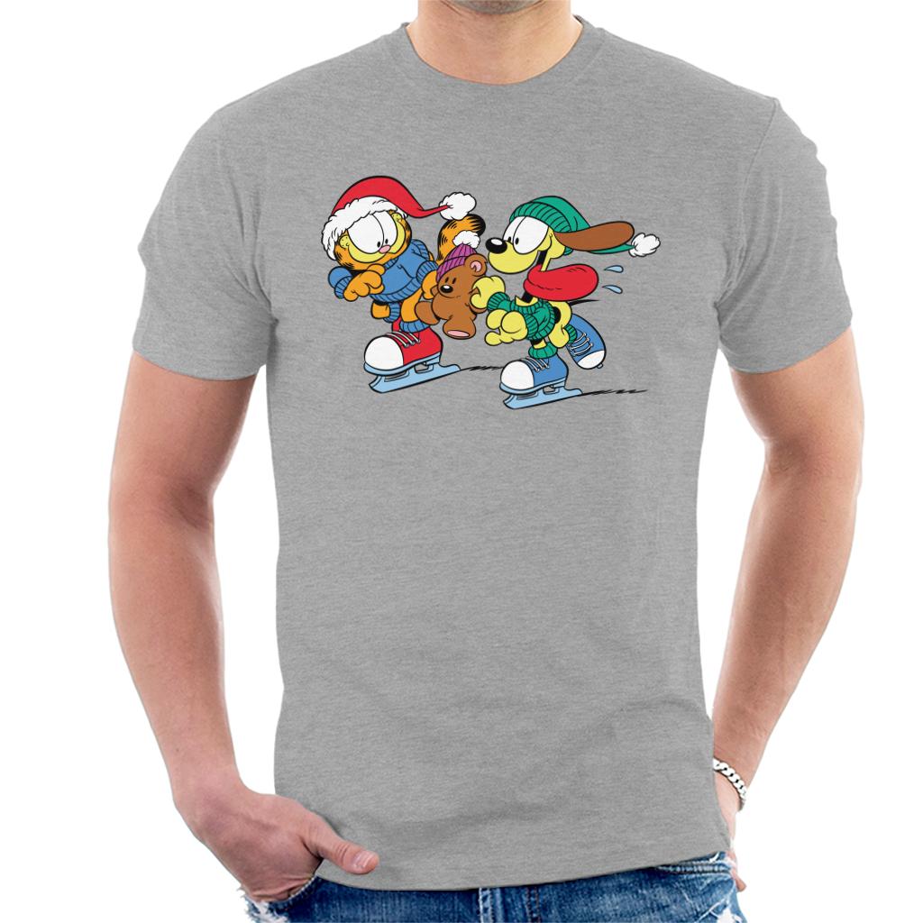 Garfield And Odie Christmas Ice Skating Men's T-Shirt product image 1