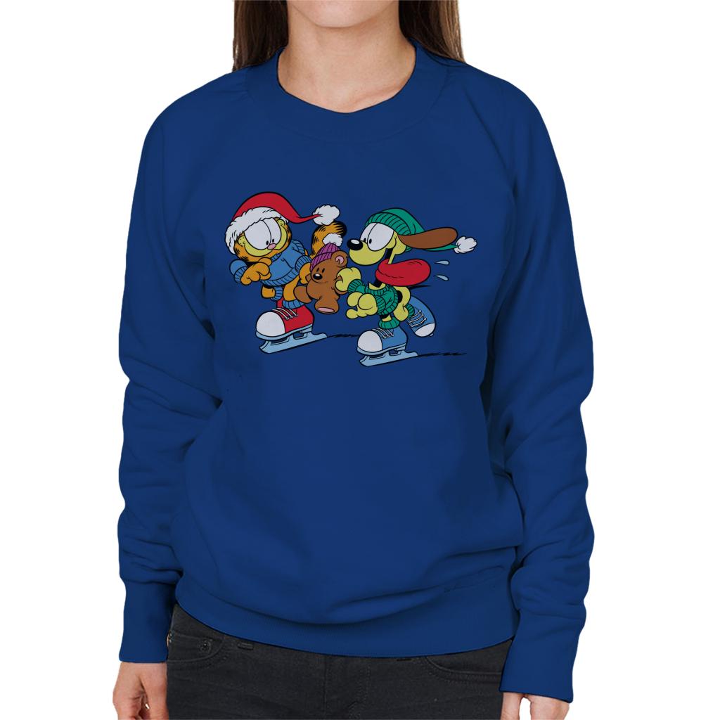 Garfield And Odie Christmas Ice Skating Women's Sweatshirt product image 6