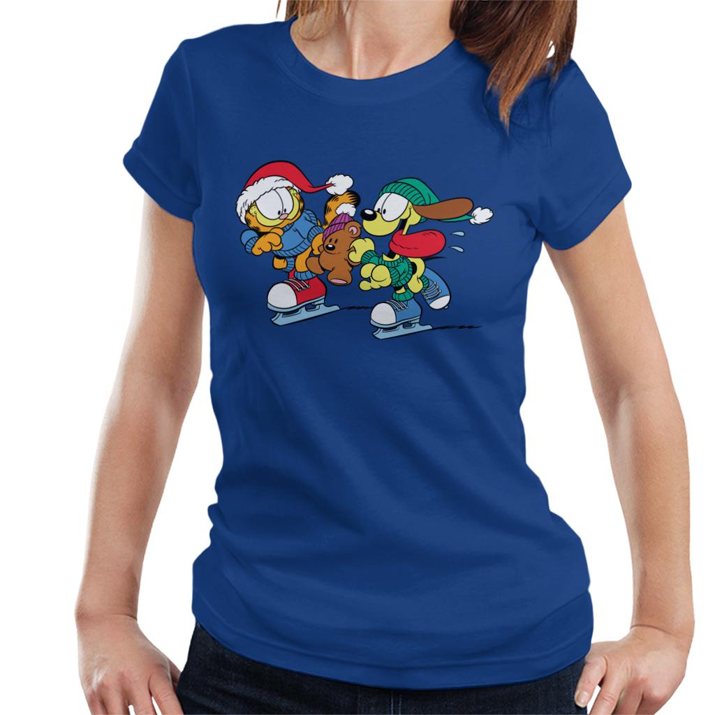 Garfield And Odie Christmas Ice Skating Women's T-Shirt product image 6