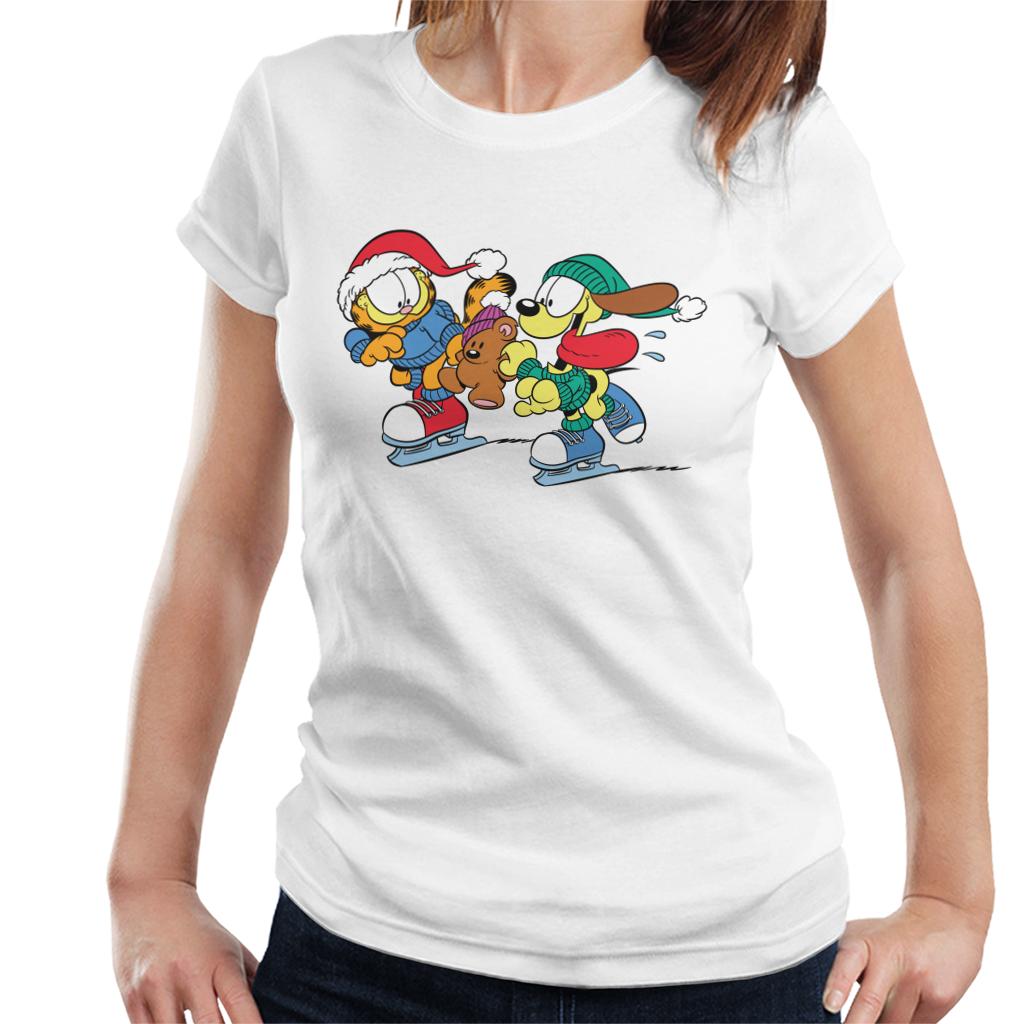Garfield And Odie Christmas Ice Skating Women's T-Shirt product image 4