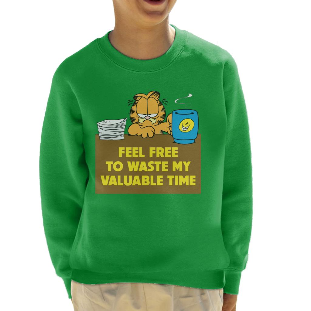 Garfield Waste My Valuable Time Kid's Sweatshirt product image 6