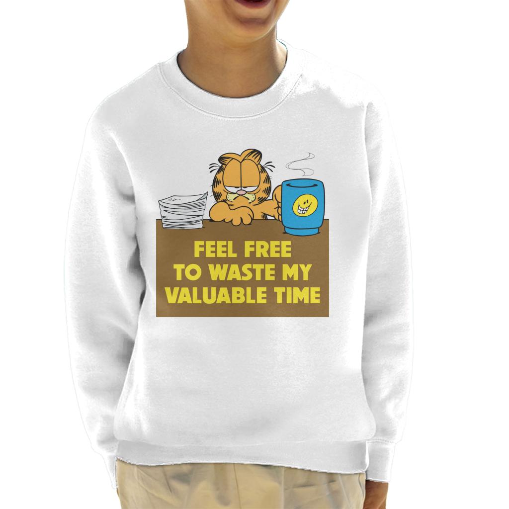 Garfield Waste My Valuable Time Kid's Sweatshirt product image 4