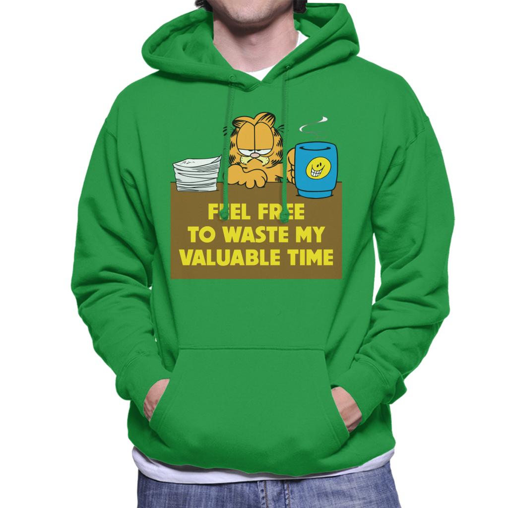 Garfield Waste My Valuable Time Men's Hooded Sweatshirt product image 6