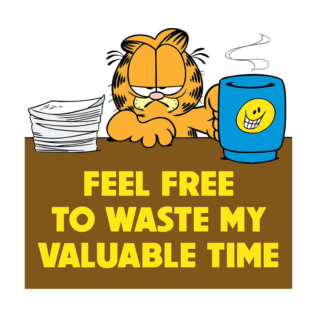 Garfield Waste My Valuable Time Men's T-Shirt product image 2