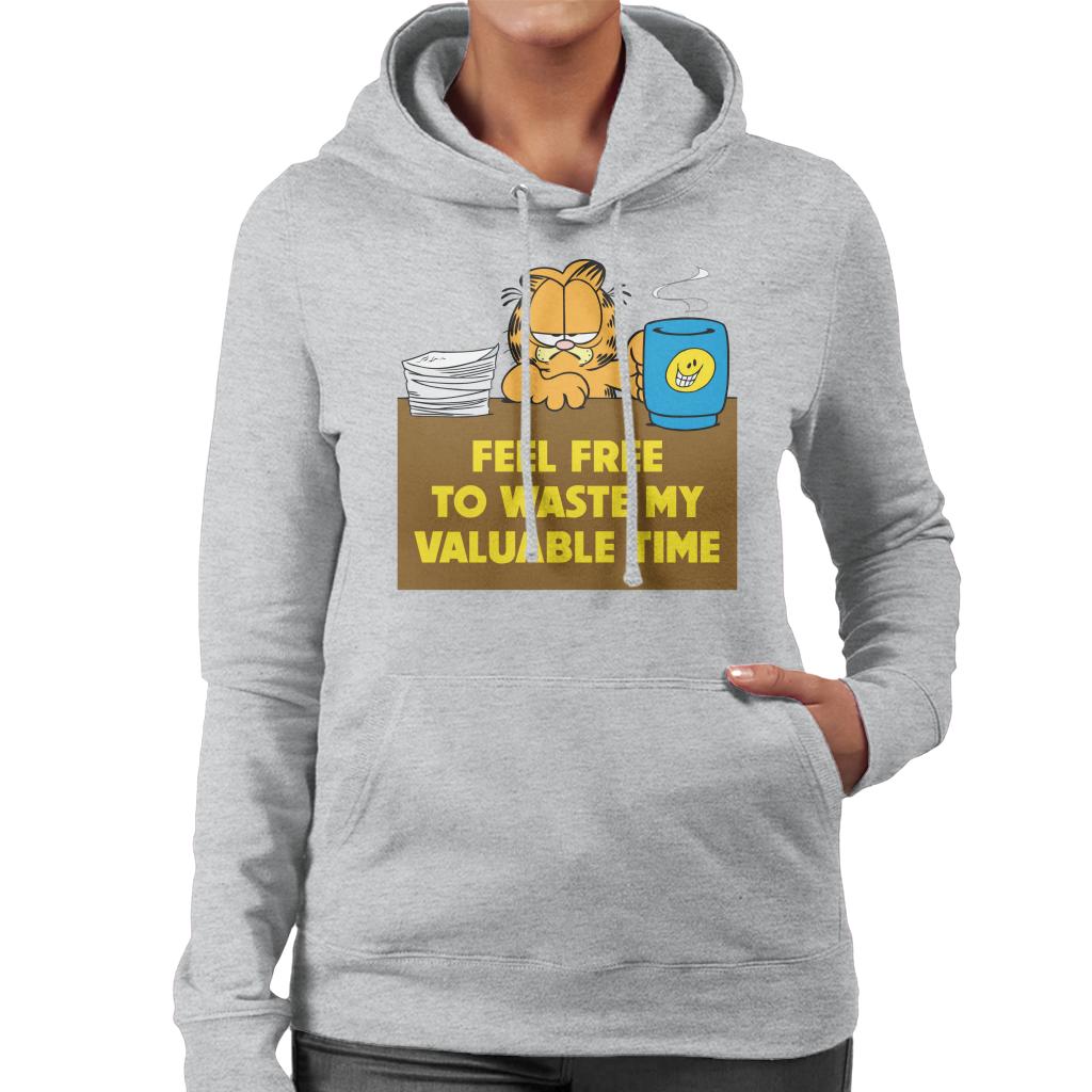 Garfield Waste My Valuable Time Women's Hooded Sweatshirt product image 1