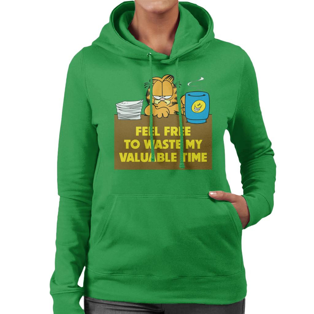 Garfield Waste My Valuable Time Women's Hooded Sweatshirt product image 6