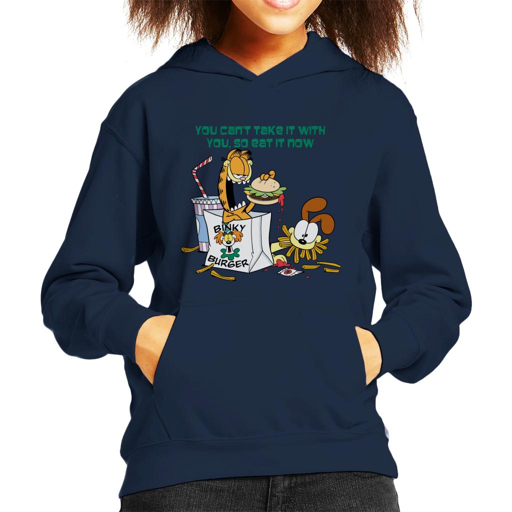 Garfield Burger Eat It Now Kid's Hooded Sweatshirt product image 4