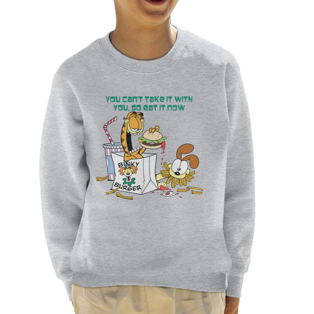 Garfield Burger Eat It Now Kid's Sweatshirt product image 1