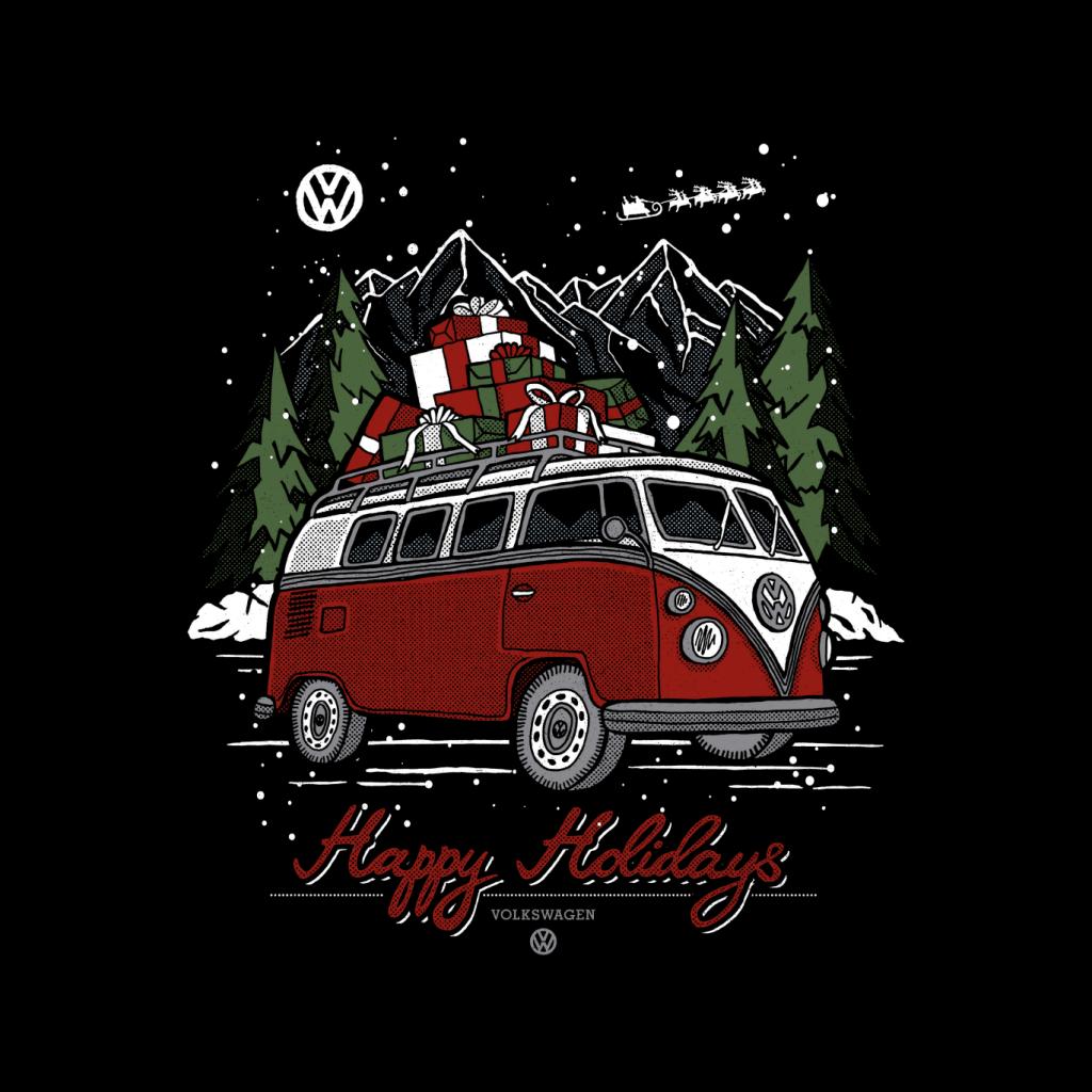 Volkswagen Christmas Happy Holidays Camper Men's Hooded product image 2