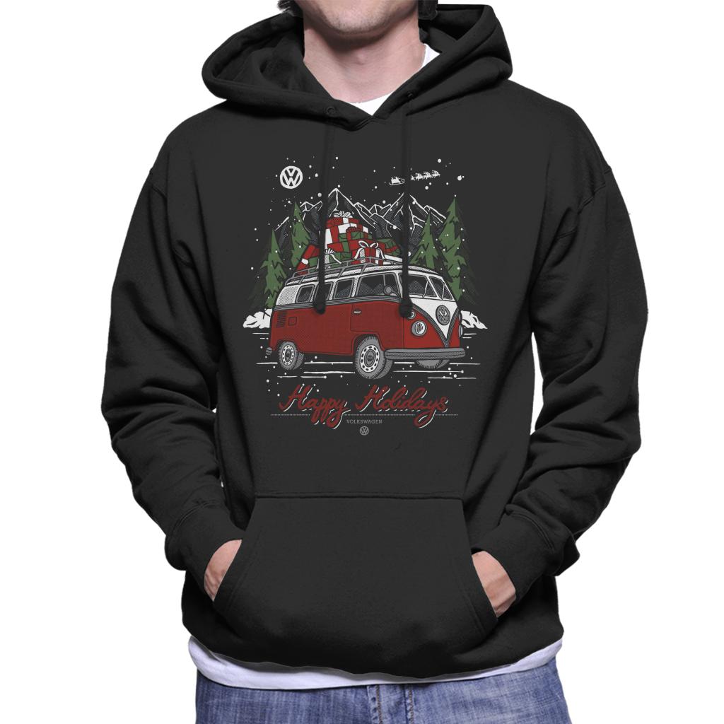 Volkswagen Christmas Happy Holidays Camper Men's Hooded product image 1