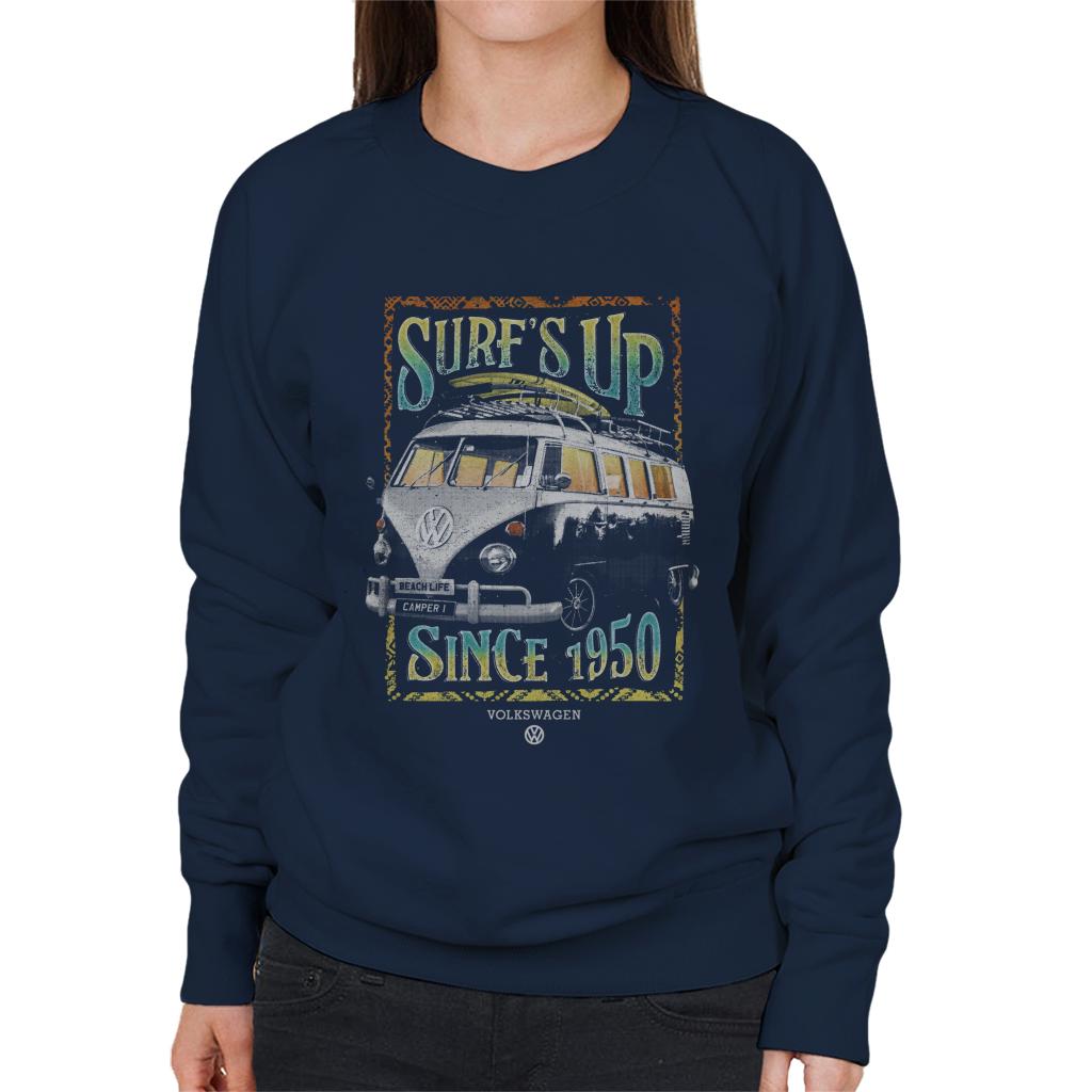 Volkswagen Camper Surfs Up Since 1950 Women's Sweatshirt product image 4