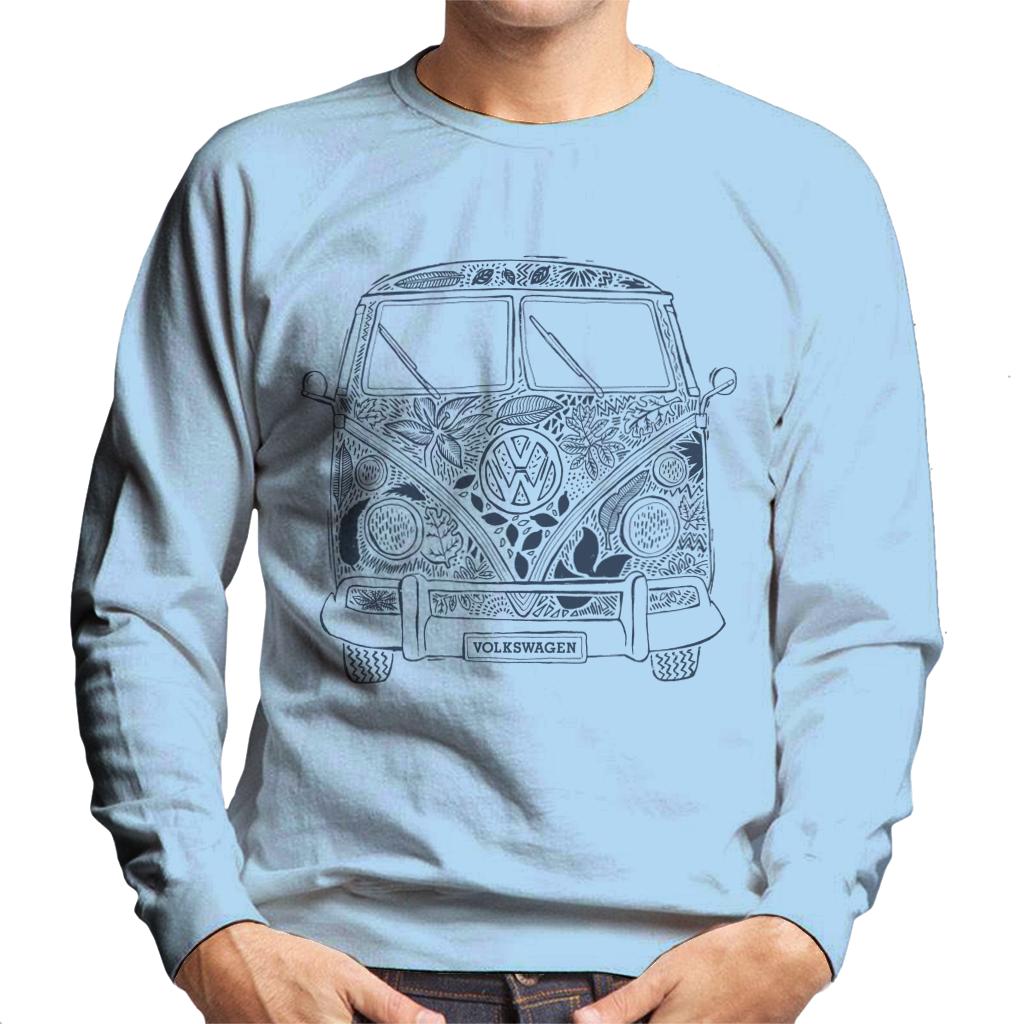 Volkswagen Camper Tropical Flower Print Men's Sweatshirt product image 4
