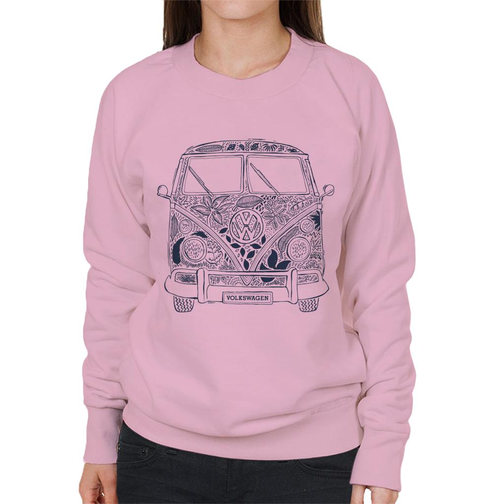 Volkswagen Camper Tropical Flower Print Women's Sweatshirt product image 6