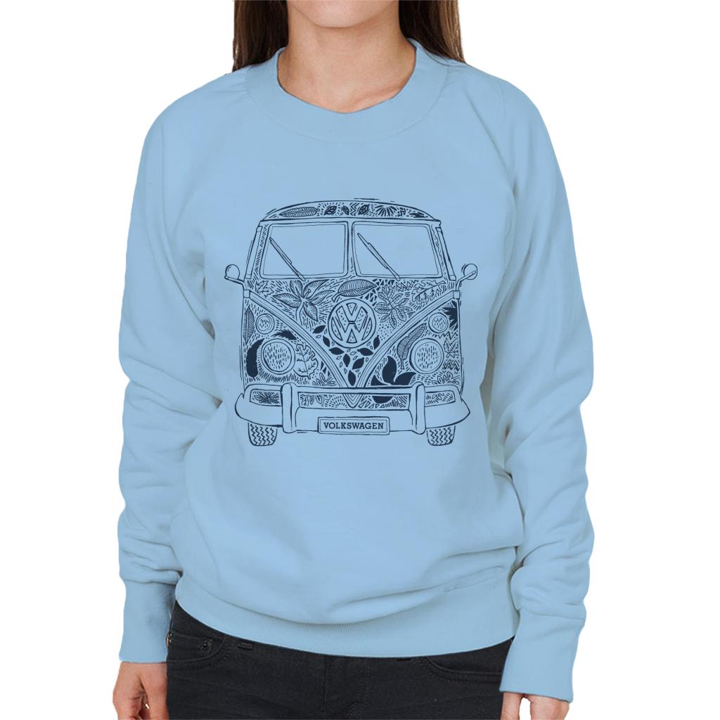 Volkswagen Camper Tropical Flower Print Women's Sweatshirt product image 4