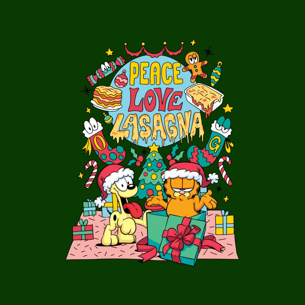 Garfield Christmas Peace Love Lasagna Men's Sweatshirt product image 5