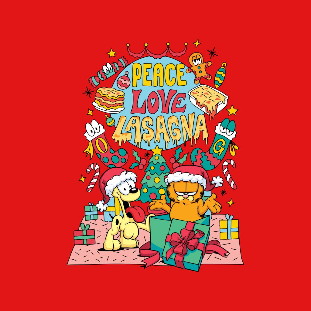 Garfield Christmas Peace Love Lasagna Women's Sweatshirt product image 7